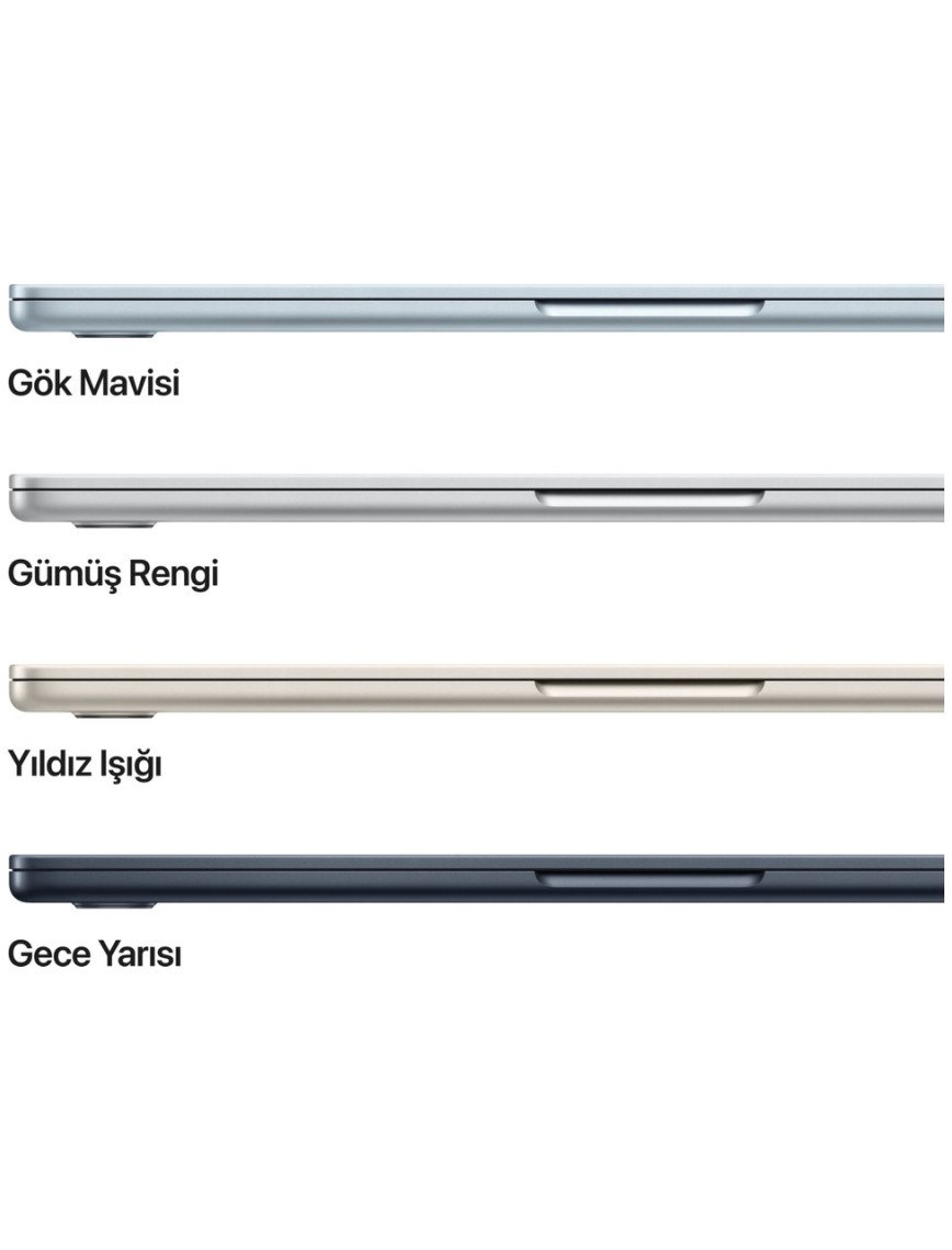 Apple MacBook Air M4 16GB 512GB SSD macOS 13" Taşınabilir Bilgisayar Yıldız Işığı MW103TU/A