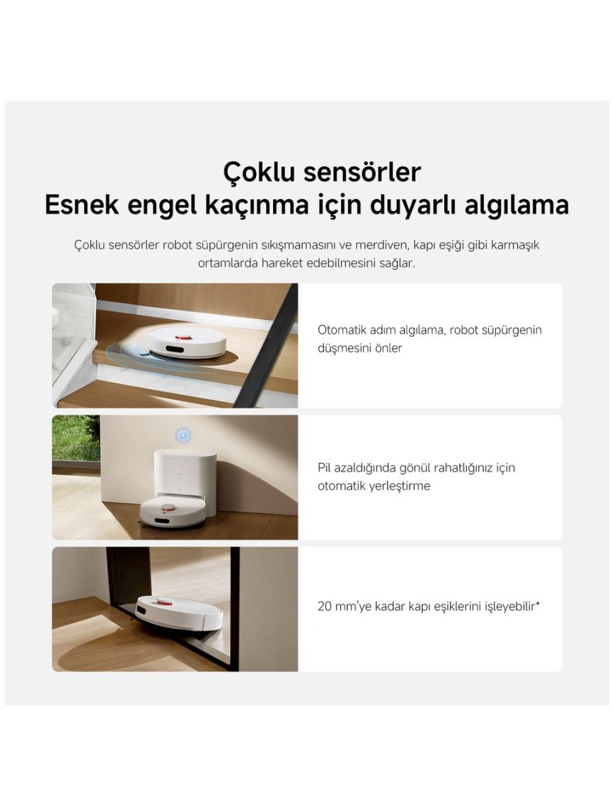 Xiaomi Robot Vacuum H40 Akıllı Robot Süpürge + Mop 10000PA (Xiaomi Türkiye Garantili)